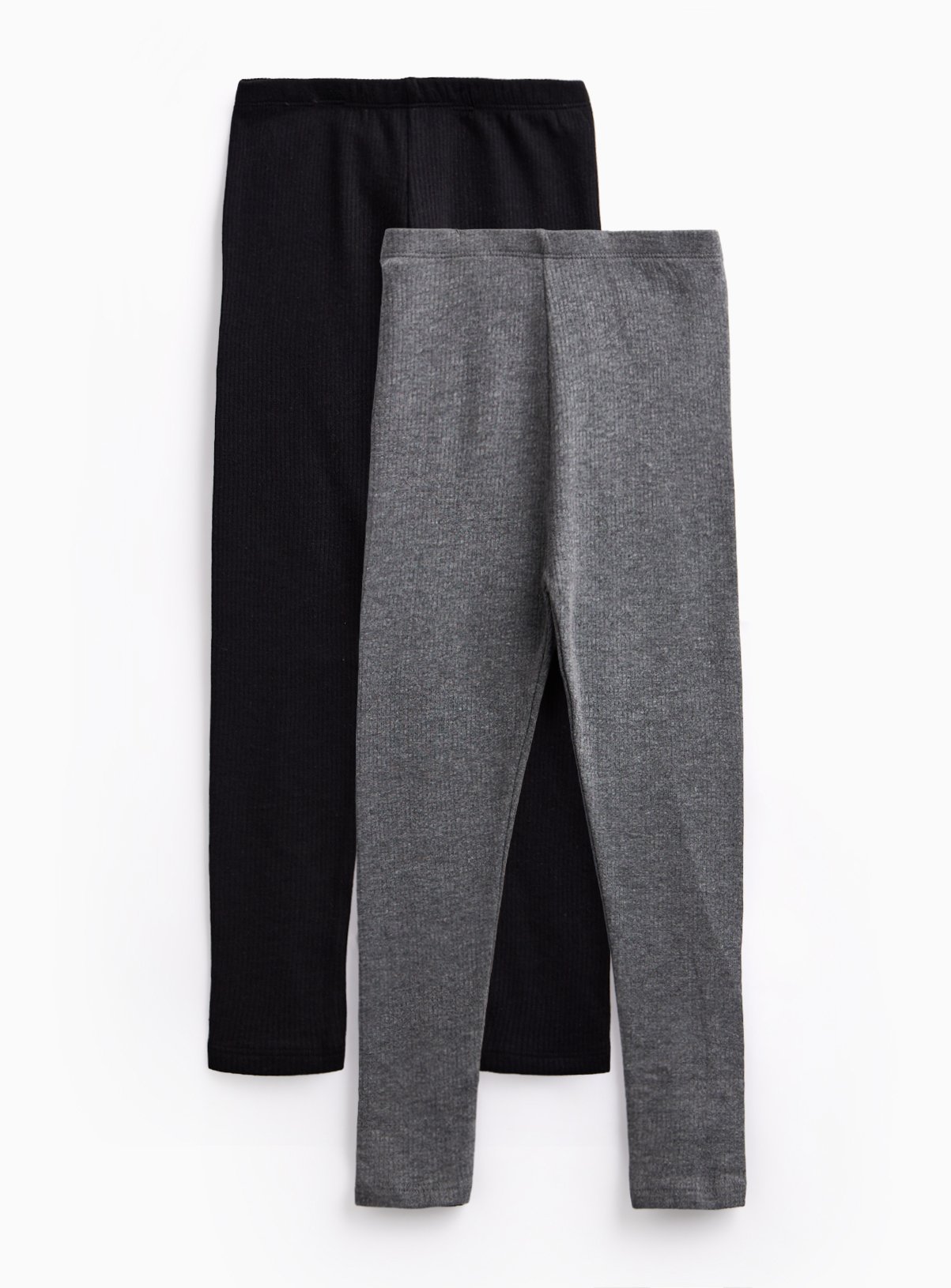 Black & Grey Thermal Leggings 2 Pack 3-4 years - Image 1 thumbnail